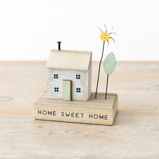 11CM 'HOME SWEET HOME' WOODEN HOUSE