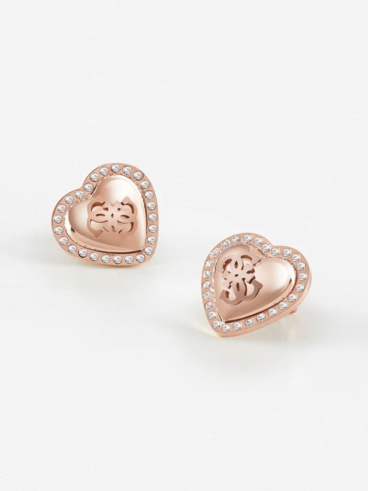 GUESS THAT’S AMORE ROSE GOLD EARRINGS