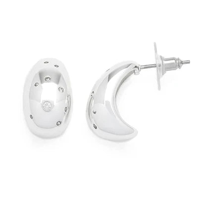 CRYSTAL STUDDED TEARDROP EARRINGS