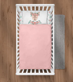 Nature & Love Cot Bedding Set - Baby Deer- Dusty Pink