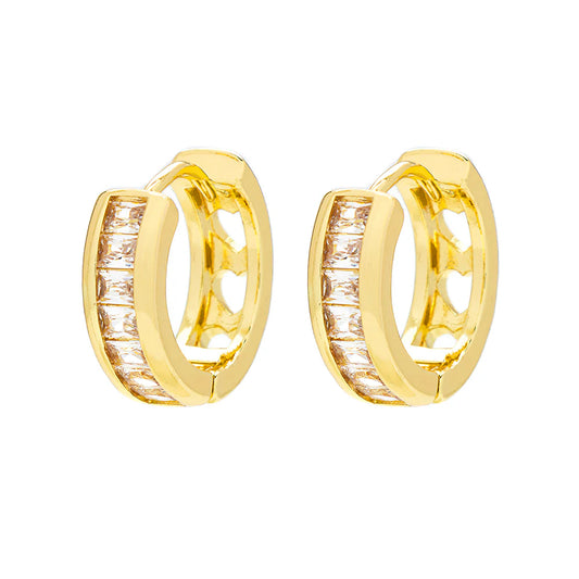 IZABELLA SMALL GOLD PLATED HOOP EARRING