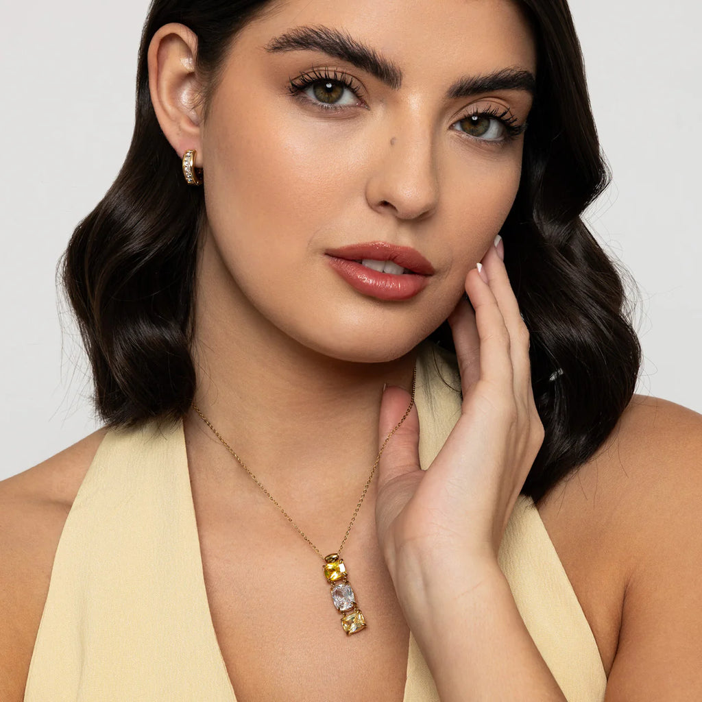 IZABELLA SMALL GOLD PLATED HOOP EARRING