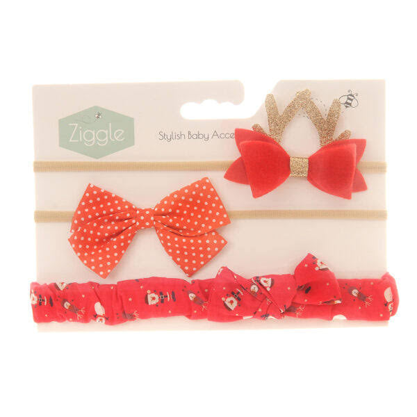 ziggle Christmas hairbow set