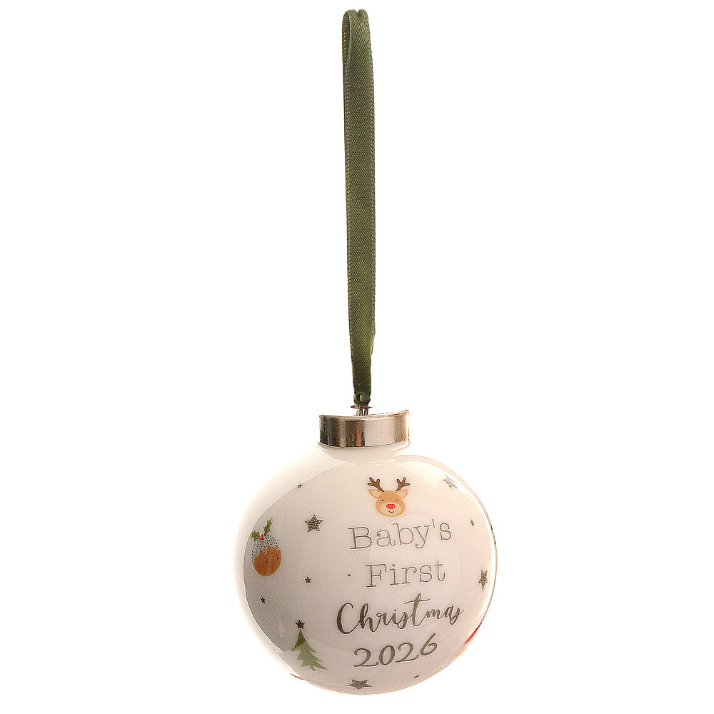 ZIGGLE Baby’s First Christmas 2026 ceramic bauble