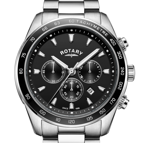Rotary Black Henley Gents Chronograph Quartz Watch