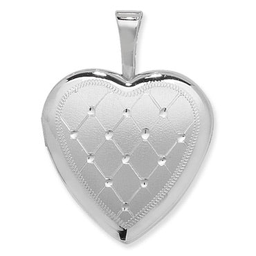 Silver locket and chain