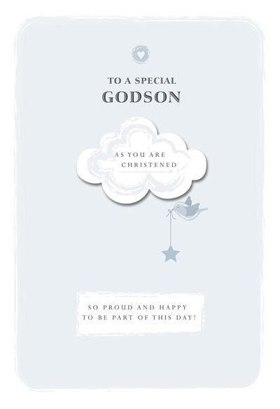 GODSON CHRISTENING CARD