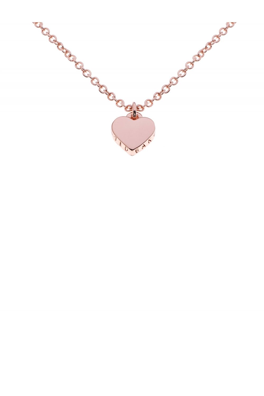 TED BAKER-TINY HEART PENDANT NECKLACE ROSE GOLD
