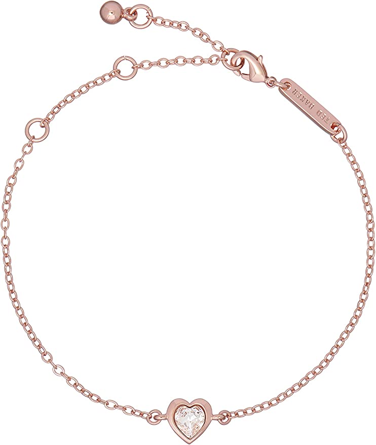 Ted Baker Hansa Crystal Heart Bracelet ROSE GOLD
