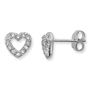 Silver cz earrings