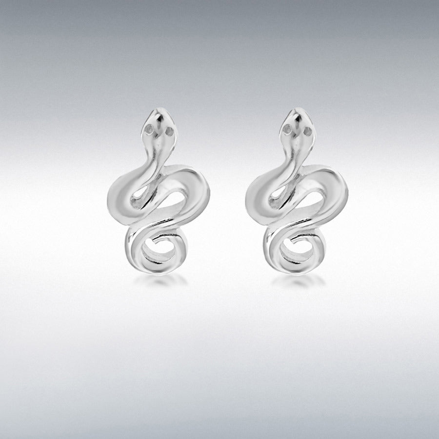 STERLING SILVER SNAKE STUD EARRINGS