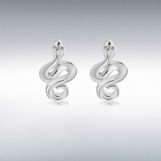 STERLING SILVER SNAKE STUD EARRINGS