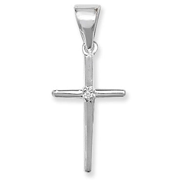 Silver cross pendant and chain