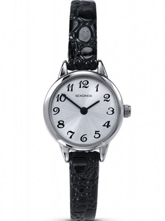 Ladies round leather strap Sekonda watch