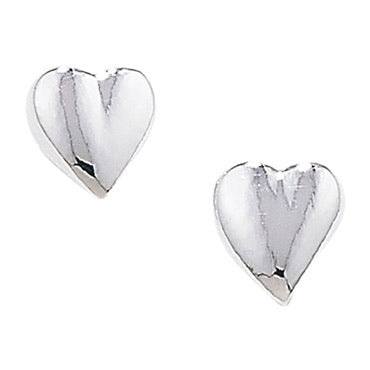 Silver heart earring