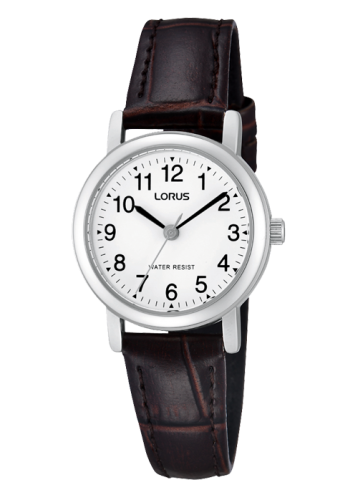 Lorus ladies brown strap watch.
