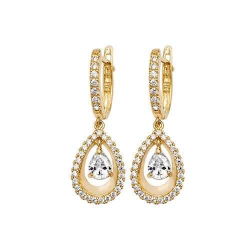 9CT YEL GOLD DROP EARRINGS