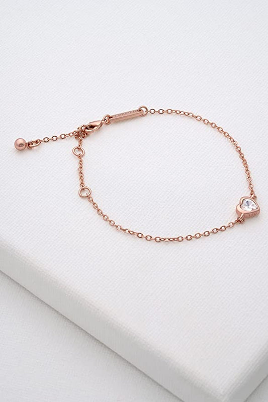Ted Baker Hansa Crystal Heart Bracelet ROSE GOLD