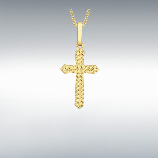 9ct yellow gold D/C cross