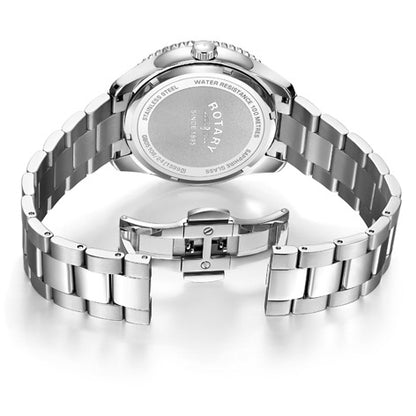 Gents Rotary Henley Green Stainless Steel Quartz Watch