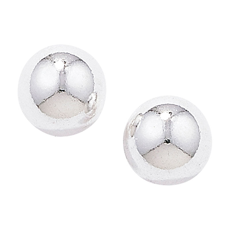 Silver 7mm Ball Stud Earrings