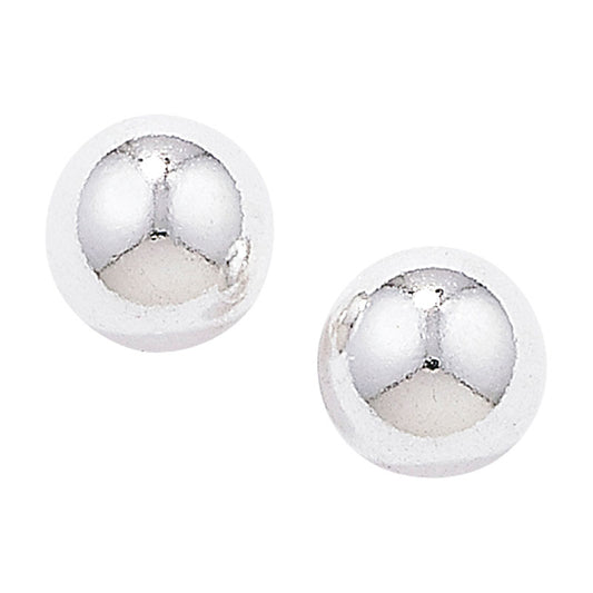 Silver 7mm Ball Stud Earrings
