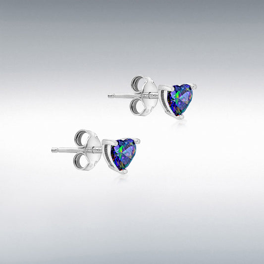 STERLING SILVER RHODIUM PLATED AURORA BOREALIS