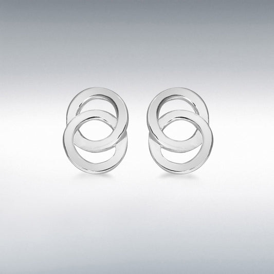STERLING SILVER RHODIUM PLATED  STUD EARRINGS