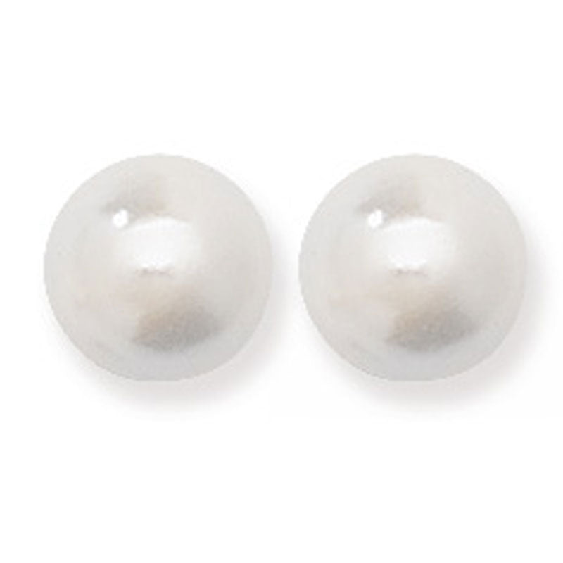 Silver8mm Synthetic Pearl Stud Earrings