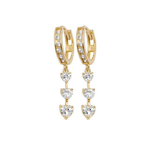 9CT YEL GOLD DROP EARRINGS