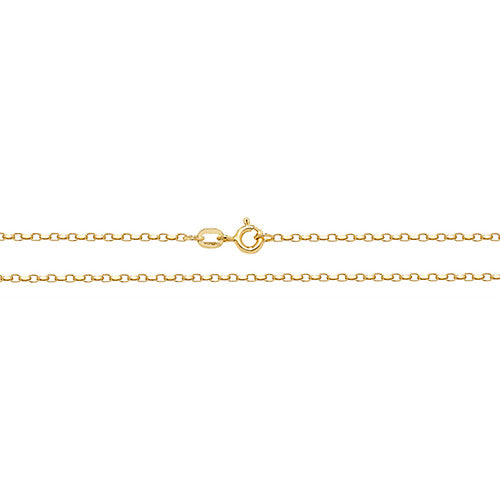 9CT YEL GOLD FACETED BELCHER CHAIN