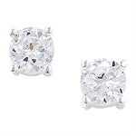 Silver claw cz stud earrings