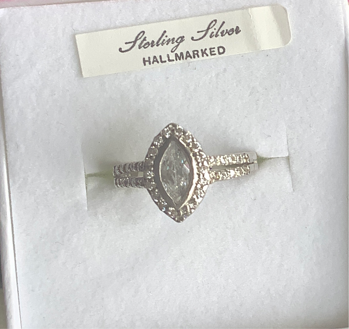 Silver CZ Dress Ring