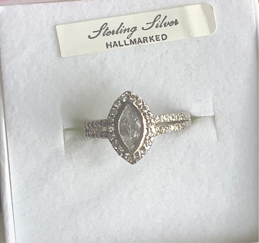 Silver CZ Dress Ring