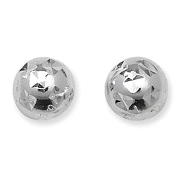 Silver d/c stud earrings